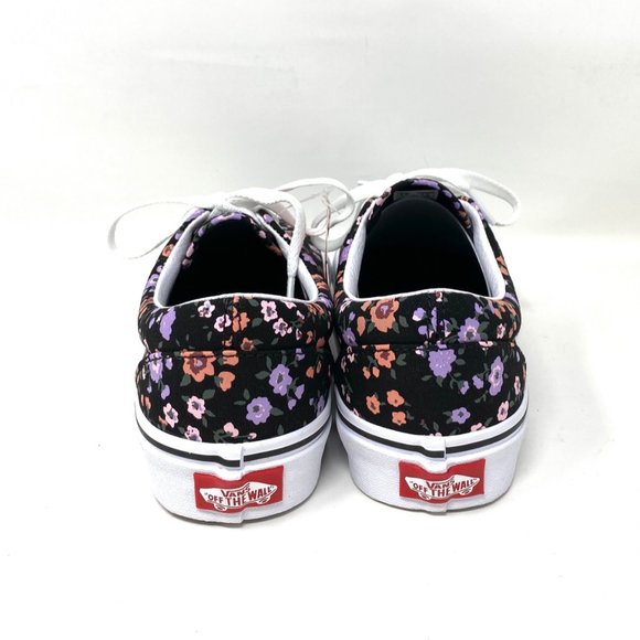 VANS Women's Size 6.5  VN0A54F19HS Era Floral Covered Ditsy Black Canvas Sneaker - Picture 2 of 10